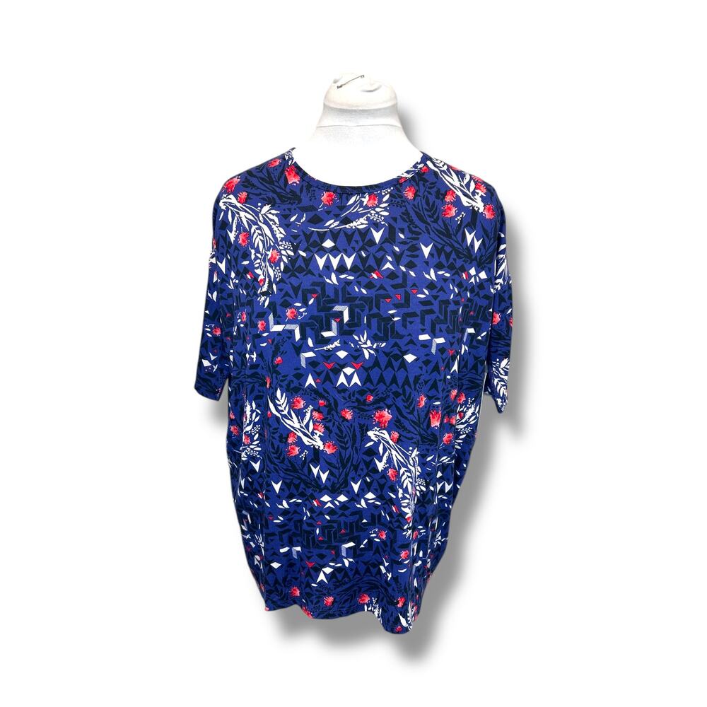 Lularoe Women’s High-Low Irma Tunic, Navy Floral, size XS